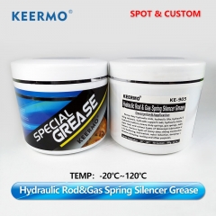 Hydraulic rod gas spring silencer grease